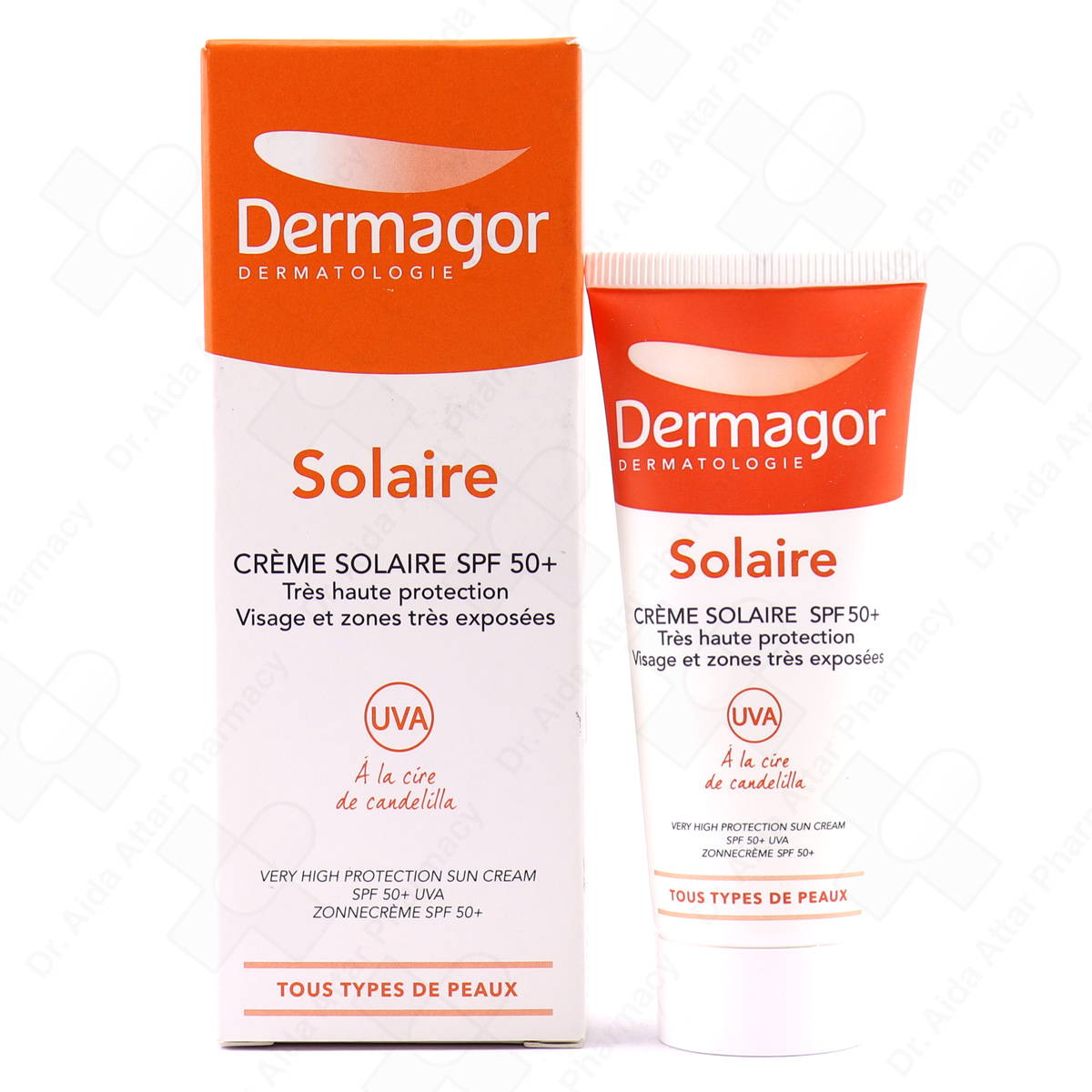 Dermagor-1.jpg کرم ضد آفتاب SPF50 درماگور بی رنگ مناسب انواع پوست 40 میلی لیتر - Image 1