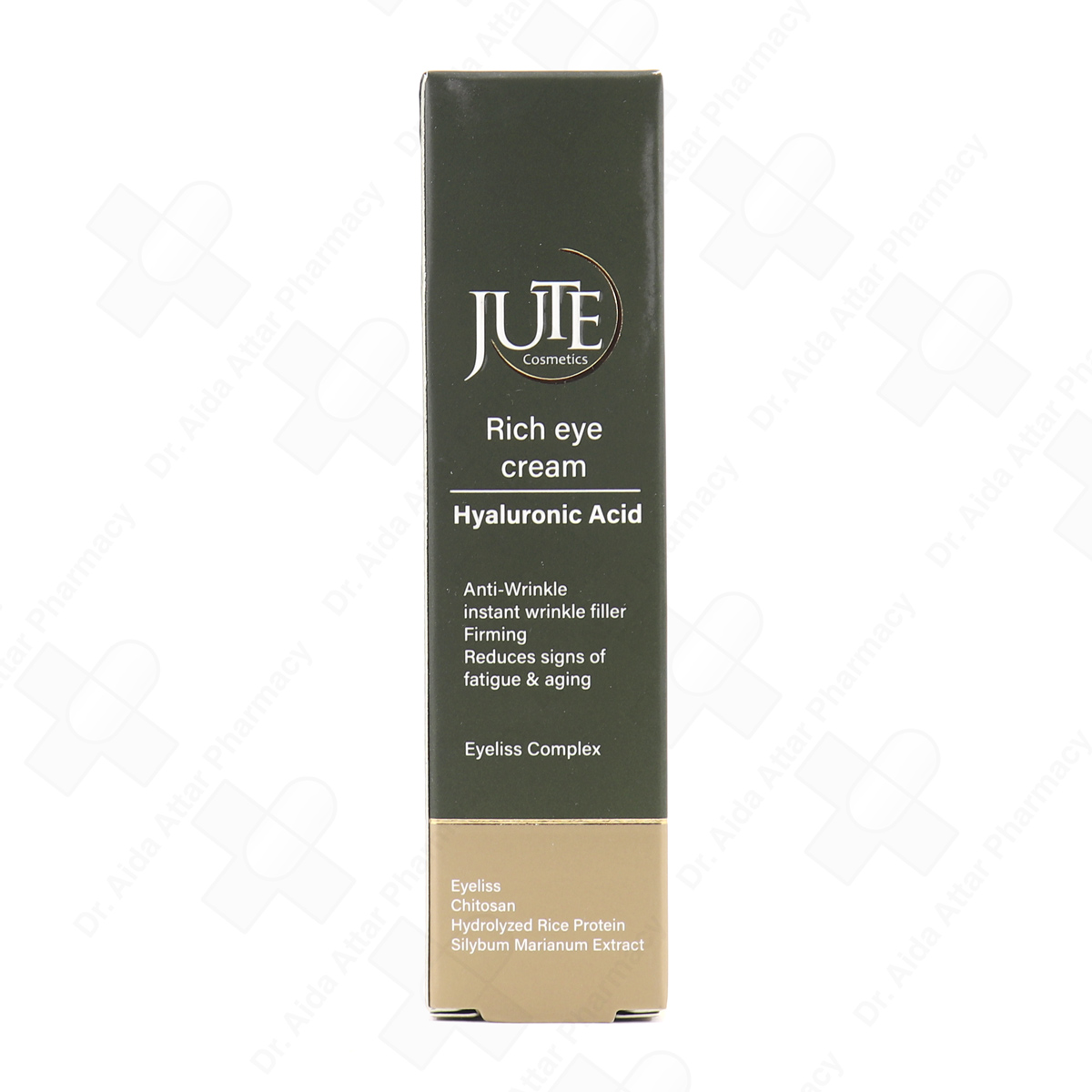 jute-73.jpg کرم دور چشم ریچ ژوت حاوی هیالورونیک اسید مناسب بالای 40 سال 15 میلی لیتر - Image 1