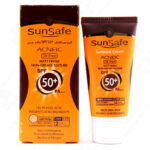 کرم ضد آفتاب SPF50 سان سیف مناسب پوست های چرب و آکنه ای بژ روشن 50 میلی لیتر