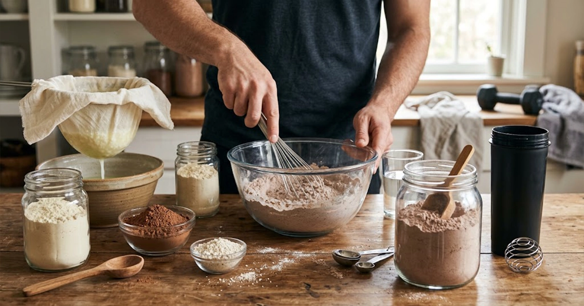 آموزش ساخت پروتئین وی خانگی برای بدنسازی
